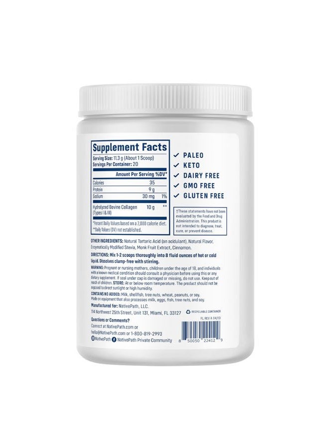 NativePath Collagen Peptides, Hydrolyzed Collagen Type 1 & 3, Grass Fed Keto & Paleo Protein Powder for Hair, Skin, Nails, Bones, Joints, Digestion and More - Image 3