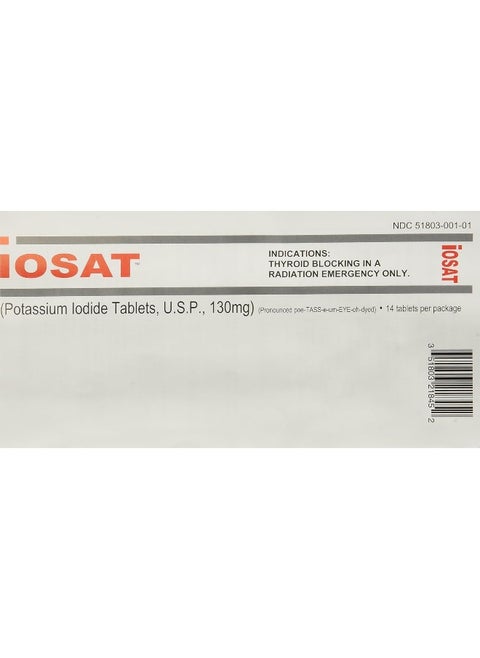 IOSAT 130 mg Potassium Iodide Tablets, 5 Count