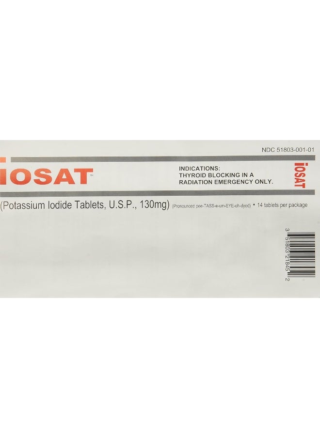 IOSAT IOSAT 130 mg Potassium Iodide Tablets, 5 Count  - Image 1