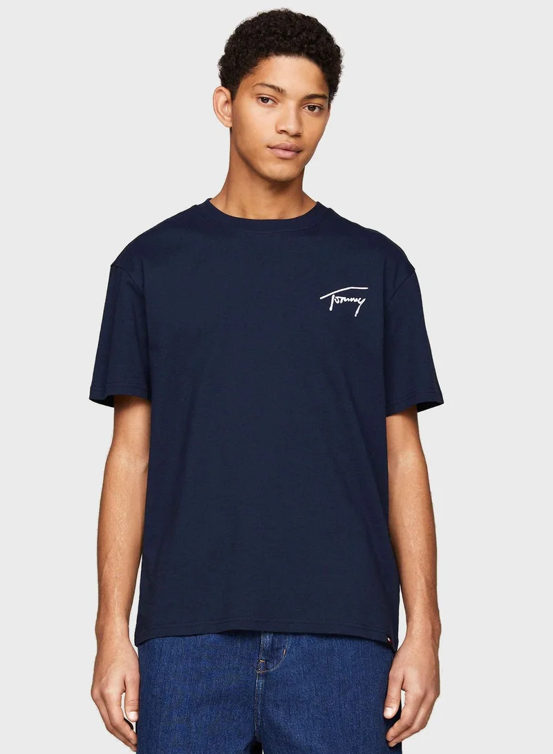TOMMY JEANS Logo Crew Neck T-Shirt