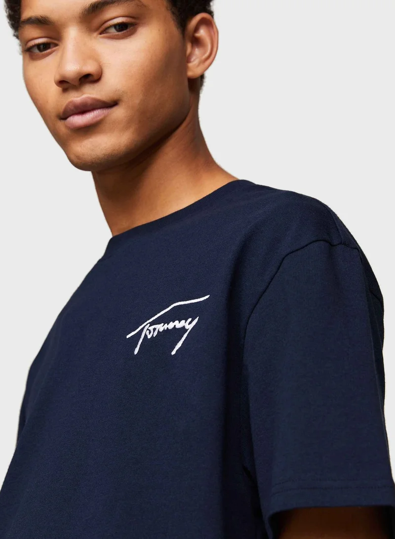 TOMMY JEANS Logo Crew Neck T-Shirt