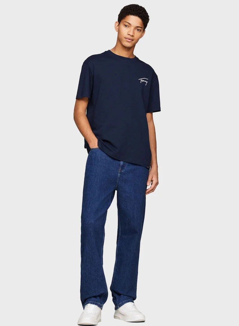 TOMMY JEANS Logo Crew Neck T-Shirt