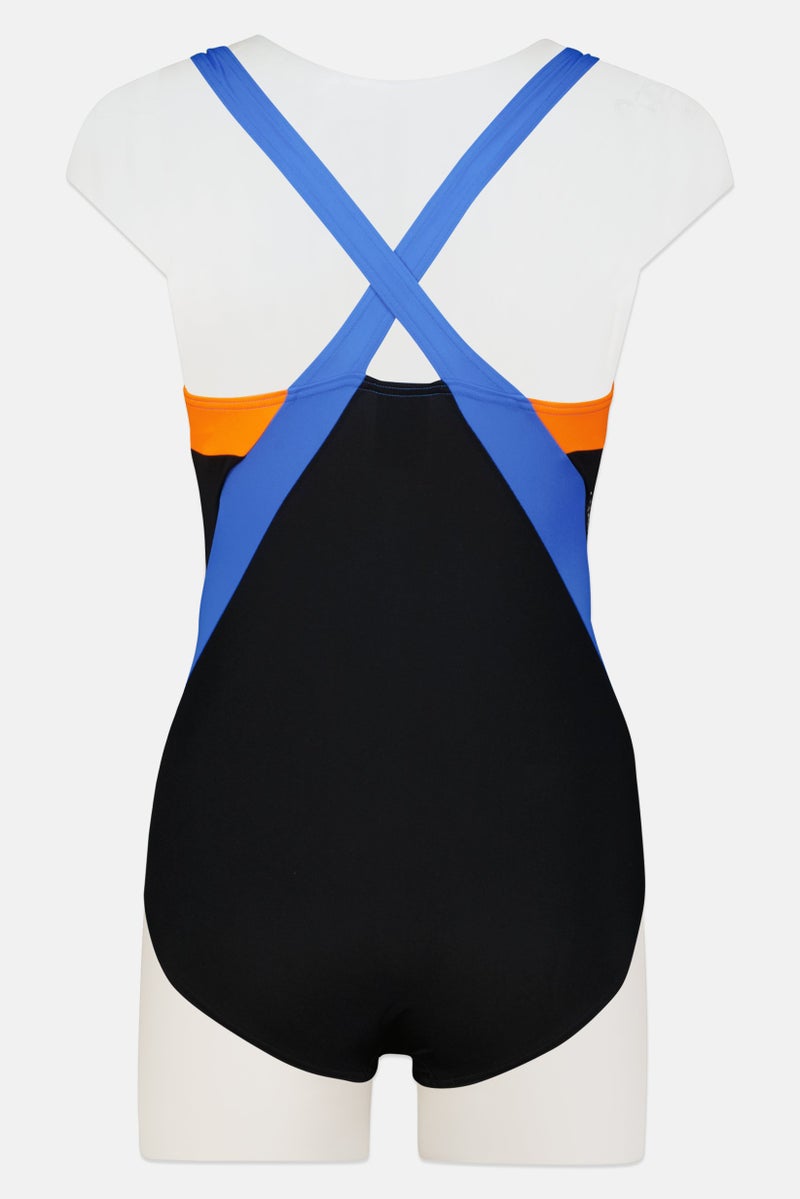 ZOGGS بدلة سباحة نسائية قطعة واحدة بشعار العلامة التجارية، متعددة الألوان - Image 2