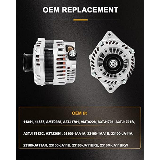 ROADFAR New Alternator Replacement for 2007-2010 For Nissan Altima 2009-2011 For Nissan Maxima 2009 For Nissan Murano 11341 - Image 5