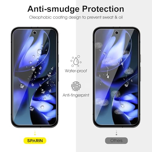 SPARIN Screen Protector for Google Pixel 9A,[3+2 Pack] Pixel 9A 6.3 Inch Tempered Glass & 2-Pack Camera Lens Protector, Case Friendly/Alignment Frame - Image 5