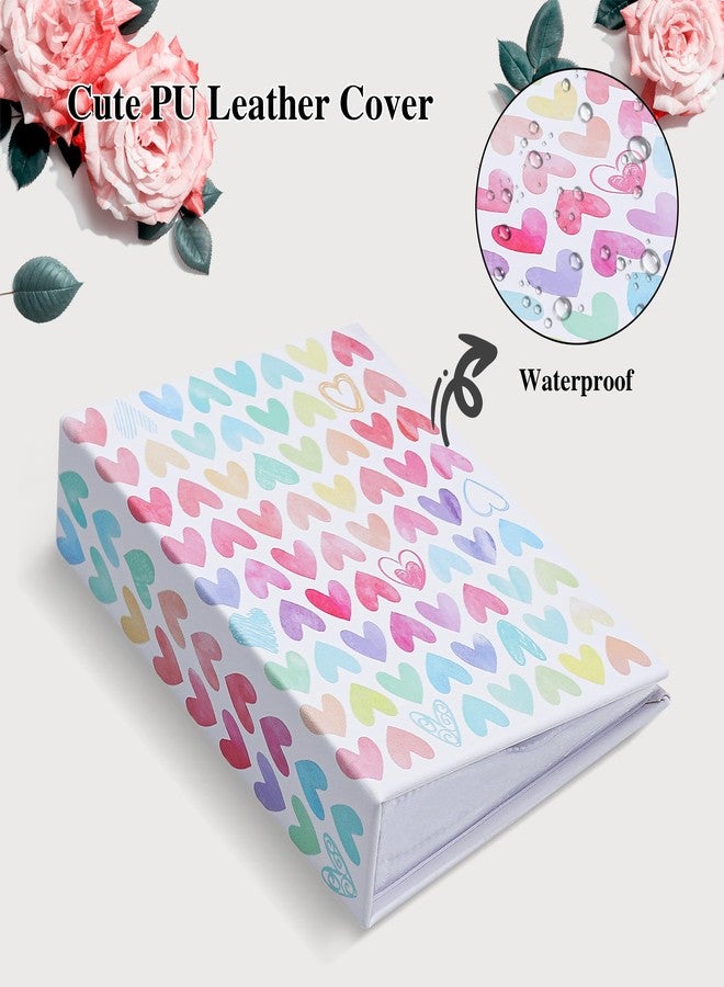 Vienrose Photo Album for 4x6, Small Picture Album Holds 52 Photos, PU Leather Cover Photo Book for Vertical Photos, Memory Album for Baby Wedding Graduation Travel, Colorful Love - Image 3