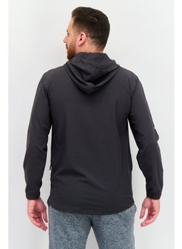 Legend Men Comfort Fit Long Sleeves Training Jacket, Charcoal  - Image 3