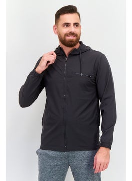 Legend Men Comfort Fit Long Sleeves Training Jacket, Charcoal  - Image 1