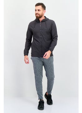 Legend Men Comfort Fit Long Sleeves Training Jacket, Charcoal  - Image 4
