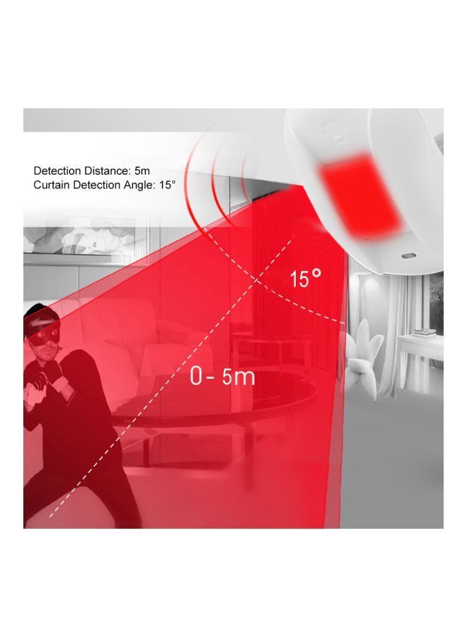 NIBEMINENT Wireless Anti-Pet PIR Motion Sensor For Security Alarm System White 48x33x88centimeter - Image 5