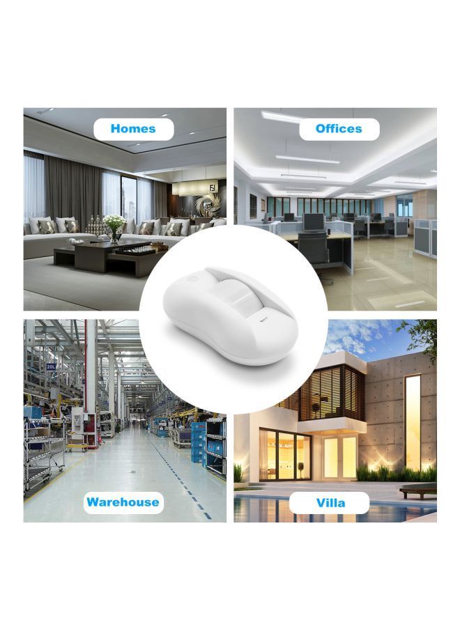 NIBEMINENT Wireless Anti-Pet PIR Motion Sensor For Security Alarm System White 48x33x88centimeter - Image 3