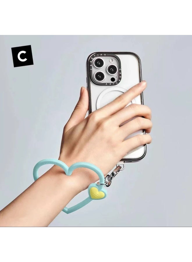 كاستيفي حلقة هاتف سيليكون على شكل قلب من CASETiFY، مشبك حبل مضاد للفقد - Image 5