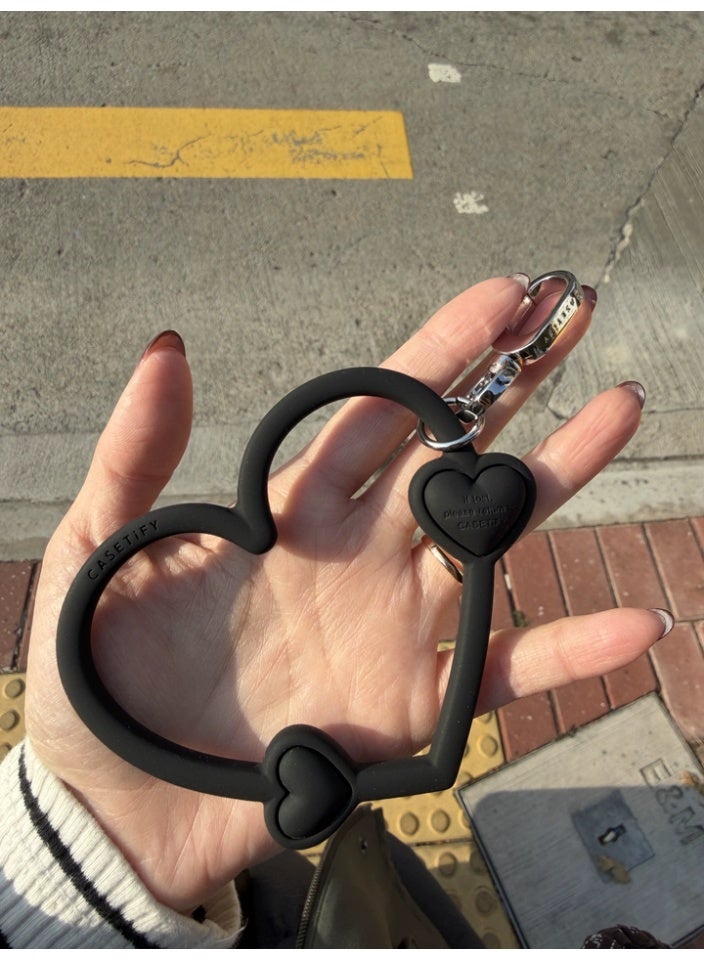 CASETiFY Heart Silicone Phone Ring Holder, Anti-Loss Lanyard Clip - Image 2