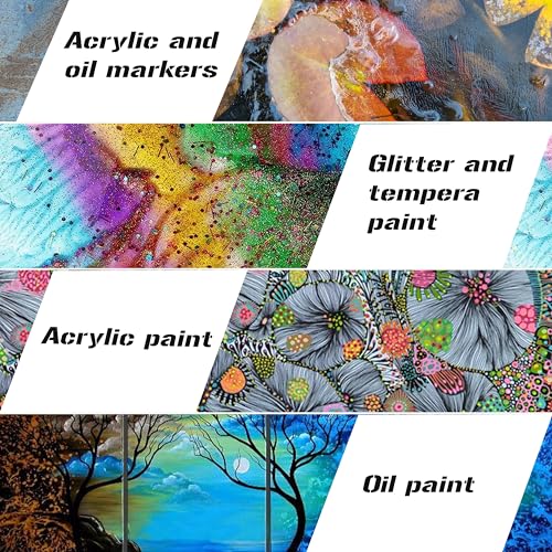 True Flair 100% Cotton Canvas Pad for Painting, 10 Sheets Pure White, Best for Acrylic & Oil Painting (8 x 10 inch) - Image 4