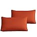 CLOTHKNOW Burnt Orange Queen Pillowcases Set of 2 Caramel Pillow Caes Rust Pillowcases Standard Caramel Pillow Shams - Image 2