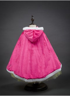 GGEROU Girls Princess Costumes Cloak Hooded Cape for Princess Dress Up Party Cosplay Outfit Pink  - Image 5