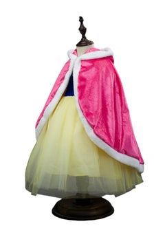 GGEROU Girls Princess Costumes Cloak Hooded Cape for Princess Dress Up Party Cosplay Outfit Pink  - Image 4