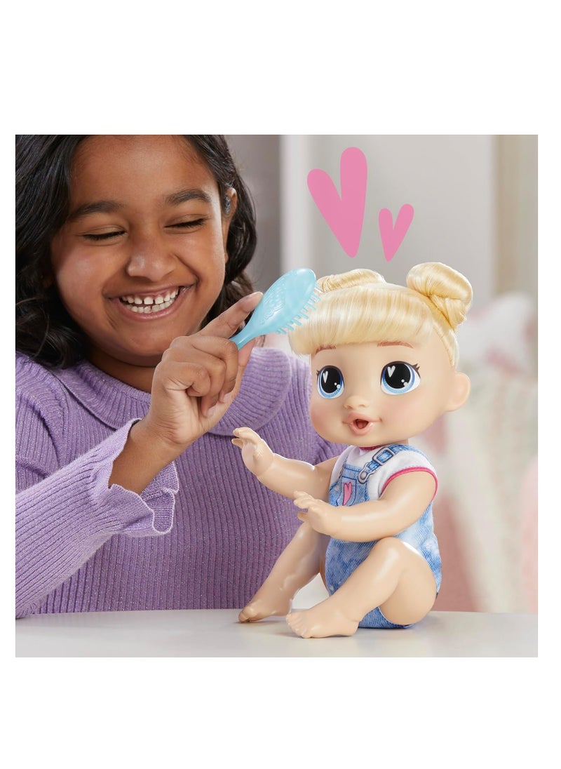 Baby Alive - Baby Alive Crawl 'n Play Harper Hugs Electronic Crawling Baby Doll Set, Blonde Hair, Kids Toys for Girls; Boys 3 Years; Up, 10.75 Inches/27 cm - Image 1