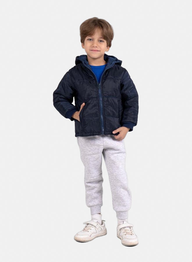 اوركيدز جاكيت مقاوم للماء للاطفال مع قبعة – كحلي - Image 1