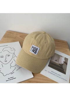 Generic Trendy Korean Version Casual Versatile Womens Japanese Style Embroidered Duckbill Cap Soft Top Baseball Cap Breathable Hat MA light khaki 