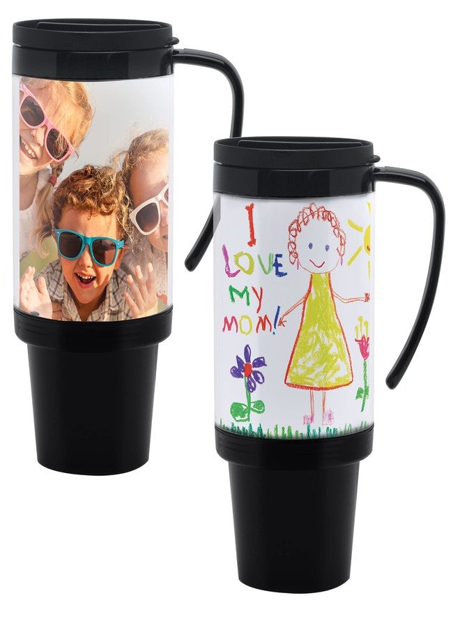 Thermo-Temp 16 oz. Black Acrylic DIY Create Your Own Travel Mug - Image 3