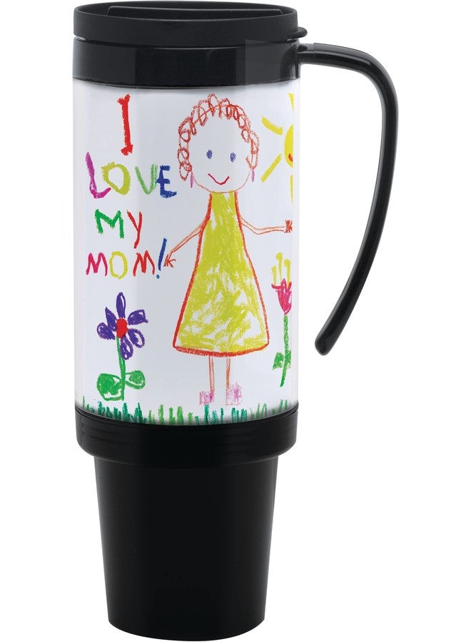 Thermo-Temp 16 oz. Black Acrylic DIY Create Your Own Travel Mug - Image 2