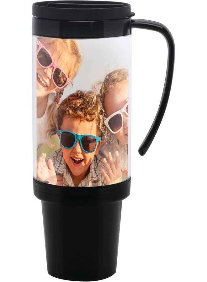 Thermo-Temp 16 oz. Black Acrylic DIY Create Your Own Travel Mug - Image 1