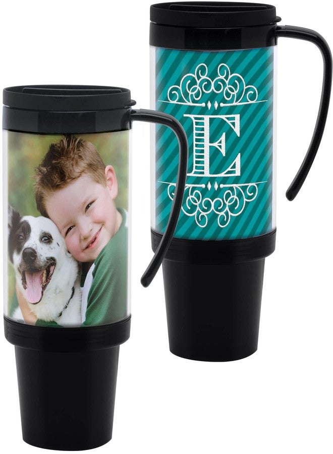 Thermo-Temp 16 oz. Black Acrylic DIY Create Your Own Travel Mug - Image 4