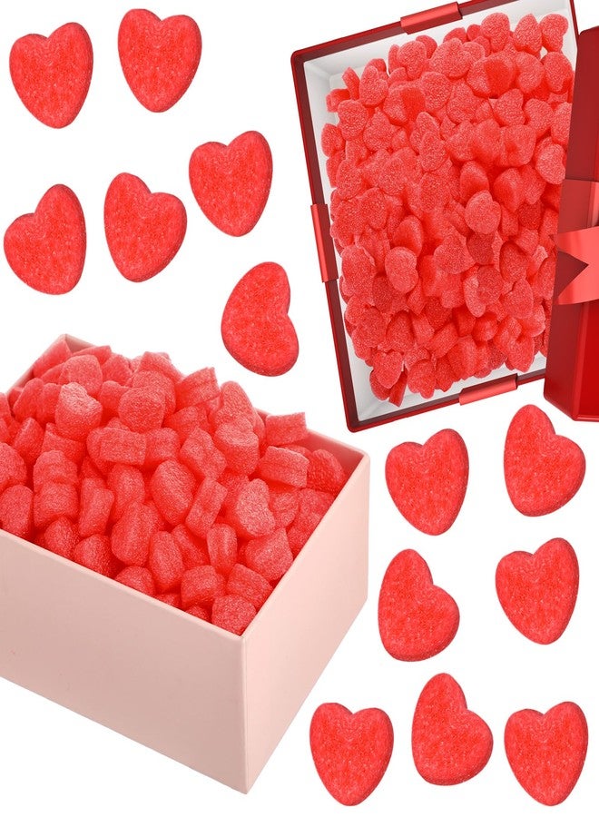 Pushglossy 1200 Pcs Gift Box Filler Shreds for Mother's Day Mini Heart Shaped Foam Beads Basket Filler for Mother's Day Wedding Party Crafts DIY Package Birthday Gift Wrapping Decoration Supplies, Red - Image 1