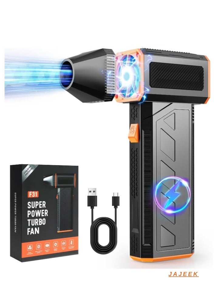 JAJEEK Compressed Air Duster Turbo Fan – 130,000 RPM Super Powerful Electric Air Duster, Rechargeable Cordless Air Blower for Computer, Electronic Keyboard, PC, Car Cleaning, and More (Refillable) - Image 1