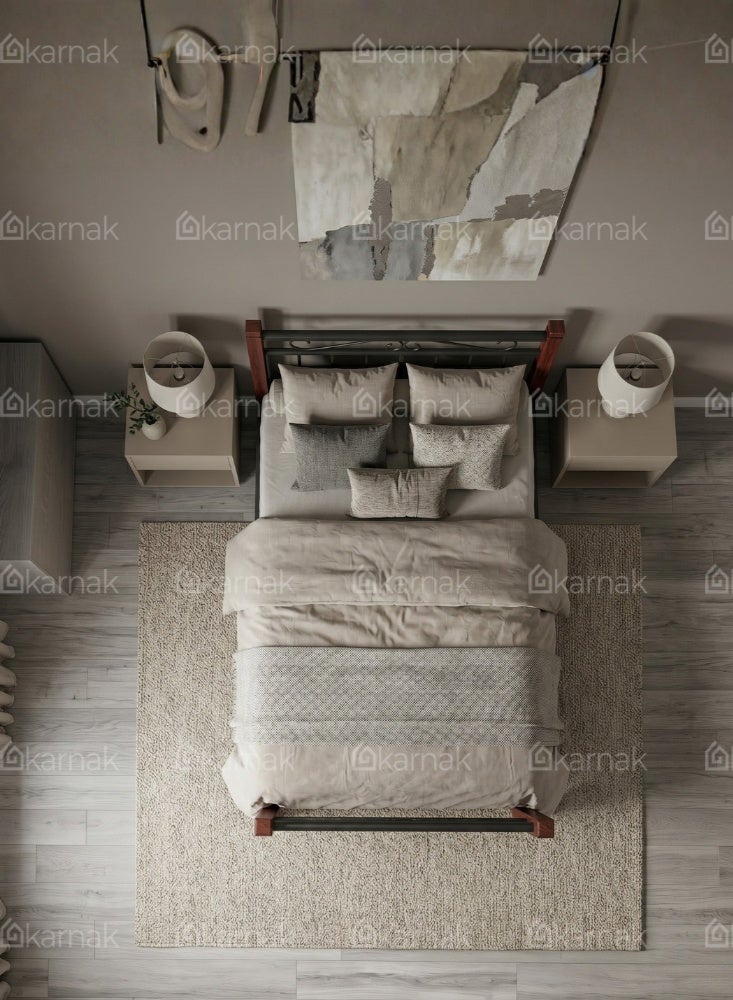 كرنك سرير مفرد كارناك نيدراه 90×190 سم بإطار معدني متين تصميم عصري لغرف النوم - Image 5