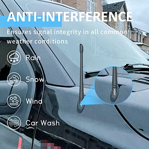 POSAID 7inch Antenna for Jeep Wrangler JK JT JL JLU JKU Sahara Rubicon Sport 2007-2023, Fexible Antenna Replacement for Jeep Gladiator Design Optimized FM/AM Reception - Image 3