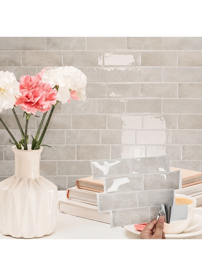 5 Sheets Waterproof, Oil-Proof and High Temperature Resistant Self Adhesive Wall Sticker, 3D Adhesive Peel and Stick Wall Sticker Design for Kitchen Backsplash, Bathroom, Wall Sticker Roll, Home Decor, Wallpaper (29.4cm x 22.5cm) - Image 1