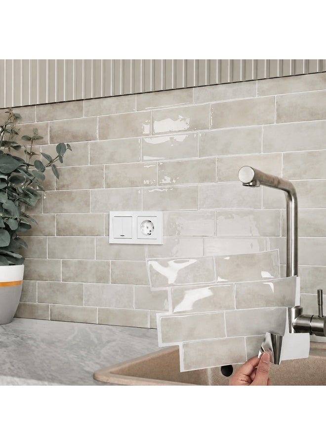 5 Sheets Waterproof, Oil-Proof and High Temperature Resistant Self Adhesive Wall Sticker, 3D Adhesive Peel and Stick Wall Sticker Design for Kitchen Backsplash, Bathroom, Wall Sticker Roll, Home Decor, Wallpaper (29.4cm x 22.5cm) - Image 2