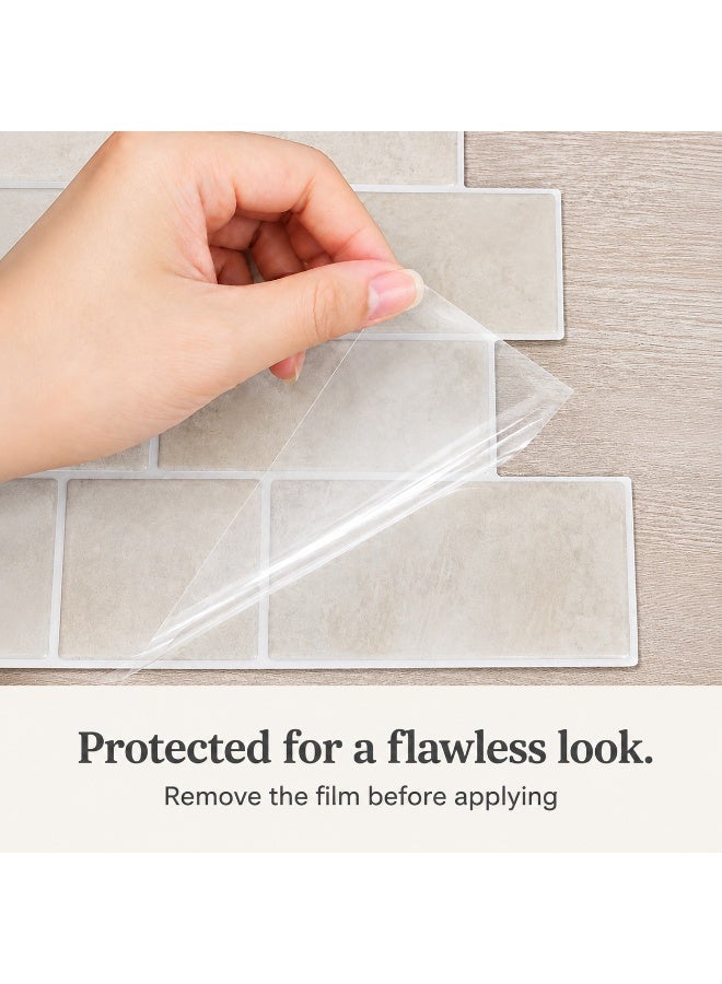 5 Sheets Waterproof, Oil-Proof and High Temperature Resistant Self Adhesive Wall Sticker, 3D Adhesive Peel and Stick Wall Sticker Design for Kitchen Backsplash, Bathroom, Wall Sticker Roll, Home Decor, Wallpaper (29.4cm x 22.5cm) - Image 3
