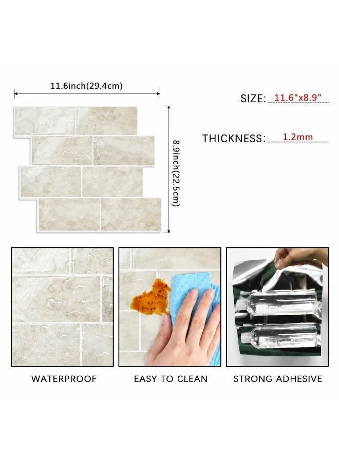 5 Sheets Waterproof, Oil-Proof and High Temperature Resistant Self Adhesive Wall Sticker, 3D Adhesive Peel and Stick Wall Sticker Design for Kitchen Backsplash, Bathroom, Wall Sticker Roll, Home Decor, Wallpaper (29.4cm x 22.5cm) - Image 4