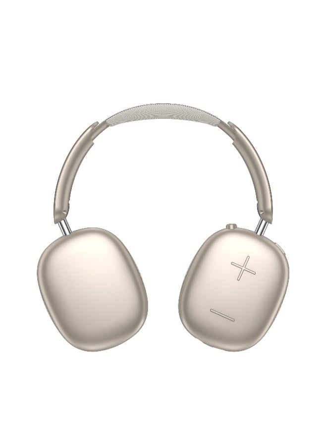 CATANES Air Max Pro Wireless Over Ear Headphones with Active Noise Cancellation, Comfortable and Lightweight - Gold - Image 2