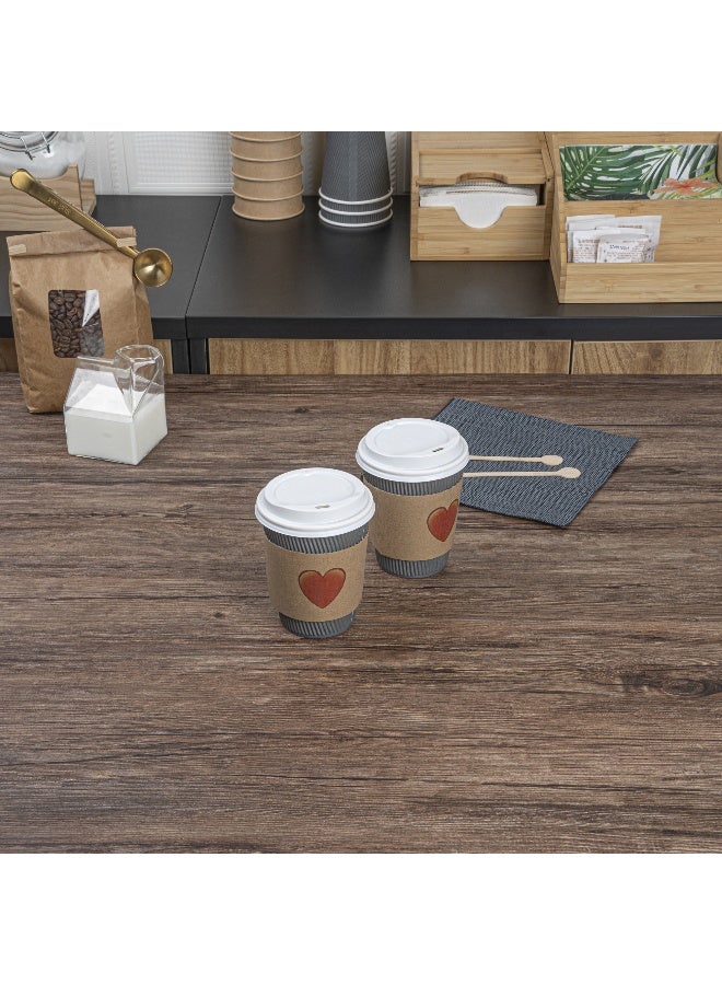 Restaurantware أكمام فقط: أكمام أكواب القهوة Restpresso بحجم 5.1 × 2.8 بوصة، 1000 أكمام أكواب ساخنة مضلعة - رمز القلب، مقاومة للحرارة، أكمام قهوة ورقية قابلة للتخلص، قبضة آمنة - Image 5