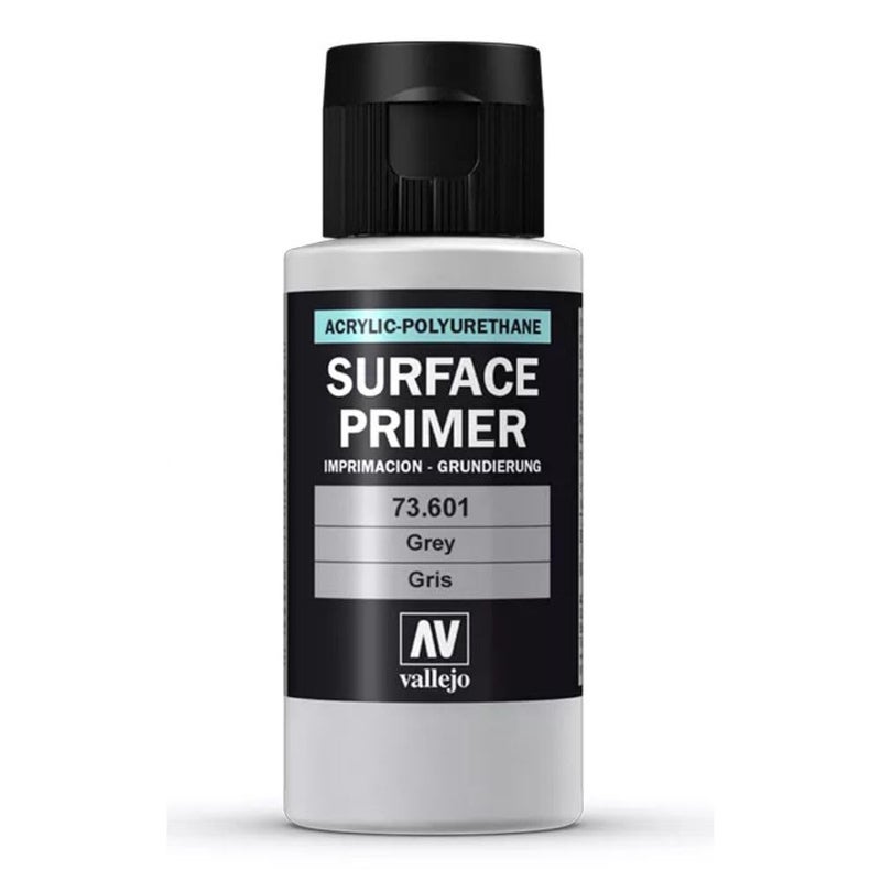 Vallejo - Surface Primer Color | Grey Acrylic Primer 60 ml (2.02 fl.oz.) | Matte Finish and Fast Drying | Perfect for Airbrushing and Great Adhesion to Figurines and Scale Models - Image 2