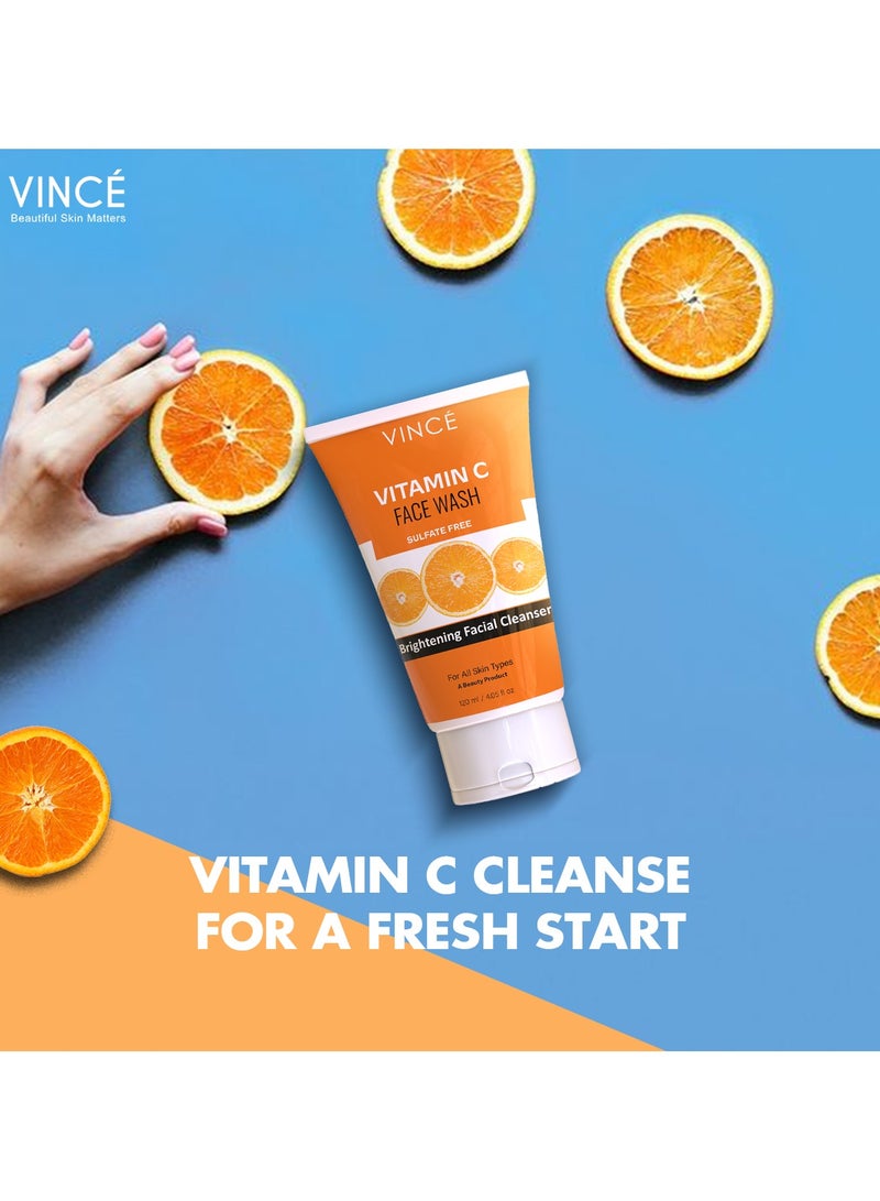 VINCE Vitamin C Face Wash - Pack of 3 – Deep Cleanses, Brightens and Moisturizes Skin – Fades Dark Spots & Blemishes – Removes Dirt, Impurities and Reveals Even-Toned, Radiant Skin – 120ml Each - Image 5