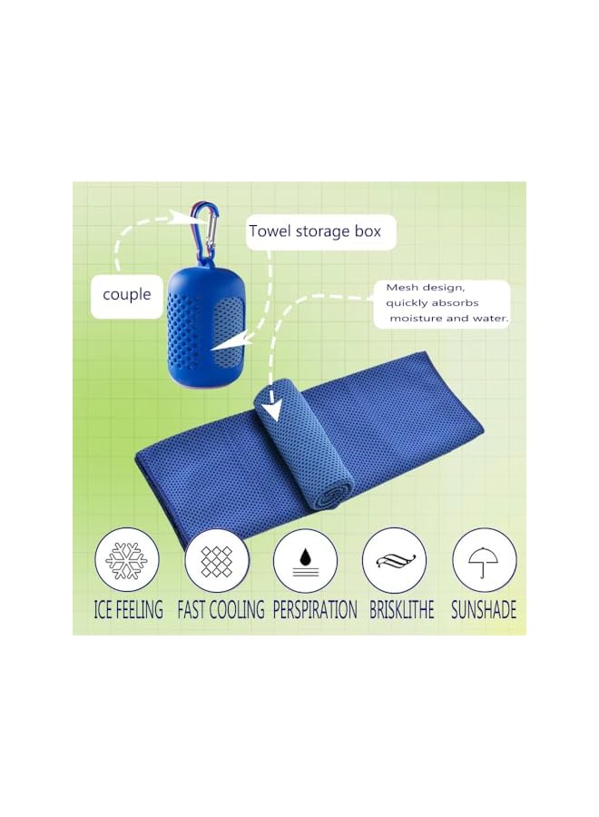 PROMASS Swimming Backpack For Kids, Dry And Wet Separation Waterproof Storage Bag Portable Drawstring Backpack For Gym Sports Beach Pool Gear Bag，Ice-Cold Quick-Dry Towel（Blue） - Image 4