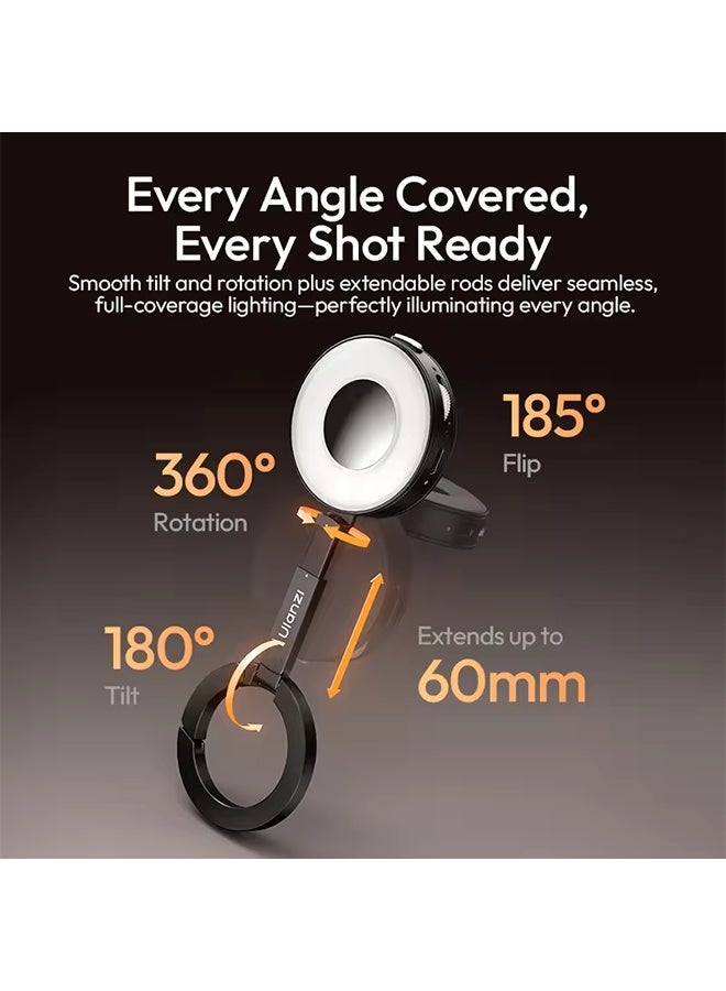 Ulanzi ML05 MagLock Fill Light Bi-color Video Light Desktop Stand for iPhone 17 16 15 IOS Android for Vlog Livestreaming 1 sold - Image 3