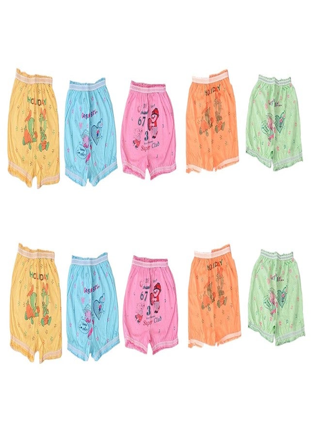 V3E مجموعة سراويل داخلية قطنية للأولاد والبنات من V3E، عبوة من 10 قطع (من 0 إلى 3 أشهر، متعددة الألوان) - Image 1