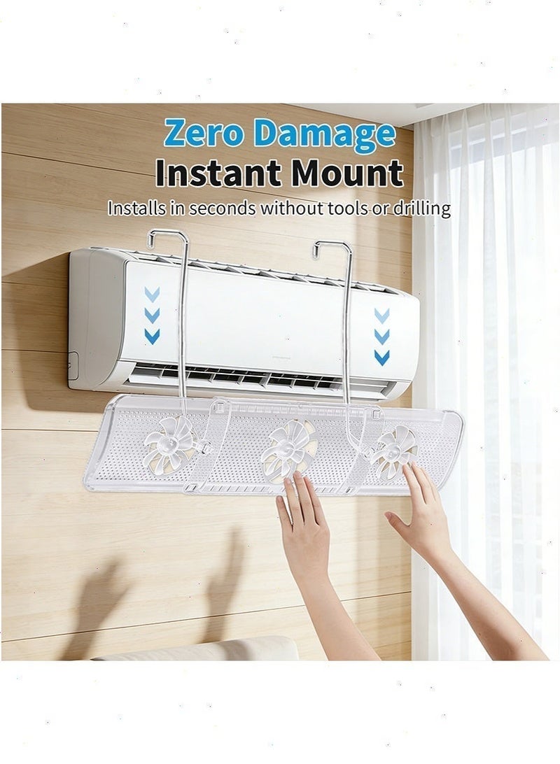 Yoawllty AC Air Deflector, Split Ac Adjustable Flow Deflector, Anti-Direct Blowing Retractable Baffle for Home, Office - Image 3