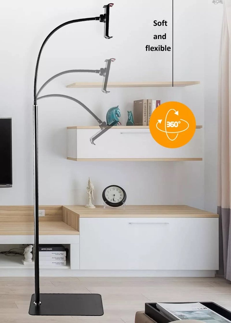 SOOPII Tablet Floor Stand Gooseneck Swivel Tablet Holder Mount with Adjustable Height & Strong Stable Base, Compatible with iPad mini Air Pro 12.9/9.7, Galaxy Tab, Kindle, Cell Phones - Image 4
