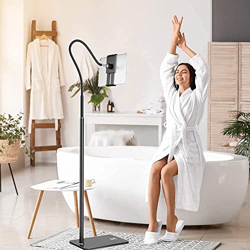 SOOPII Tablet Floor Stand Gooseneck Swivel Tablet Holder Mount with Adjustable Height & Strong Stable Base, Compatible with iPad mini Air Pro 12.9/9.7, Galaxy Tab, Kindle, Cell Phones - Image 2