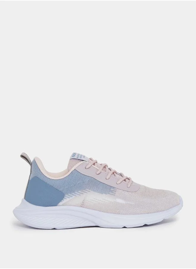ستايلي Colorblock Textured Run Inspired Lace Up Sneaker