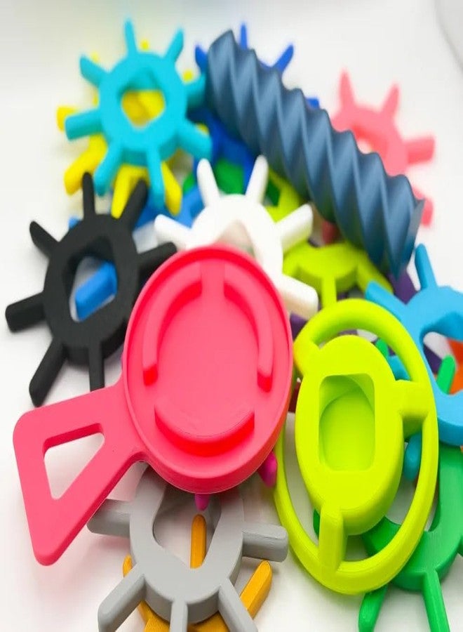 3D Craft 3D Printed Spiral Stacking Sensory Toy, Colourful Tower Building Game, STEM Learning Educational Desk Toy for Kids - Image 4