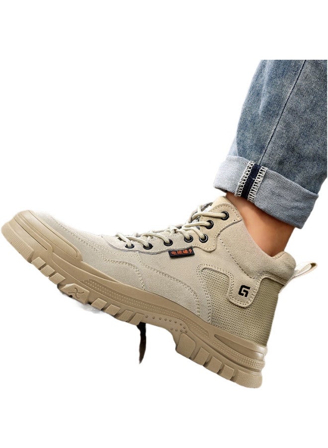 Jingtu أحذية أمان للرجال، عالية الساق، معزولة 10Kv، كهربائي، مضادة للكسر، مضادة للثقب، أحذية أمان وظيفية E3087-J 41 - Image 2