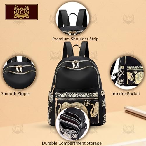 CLASSIC SMUGGLER Backpack Bags for Women/Girls Stylish Shoulder Sling Handbag Office Travel College Durable & Elegant Daily-Use Convertible 13 Inch Laptop Backpacks Corporate (Black) - Image 3